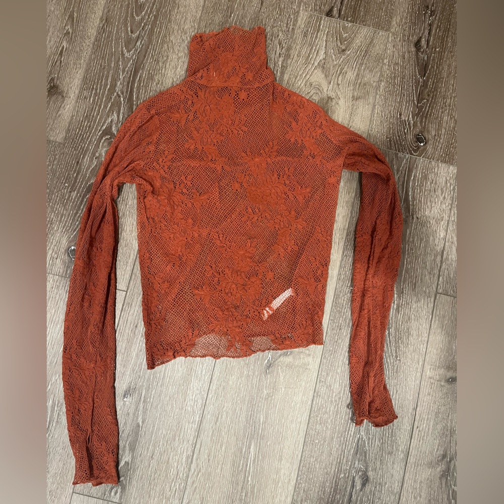 Free People Intimately Sweet Secrets Stretch Lace Turtleneck